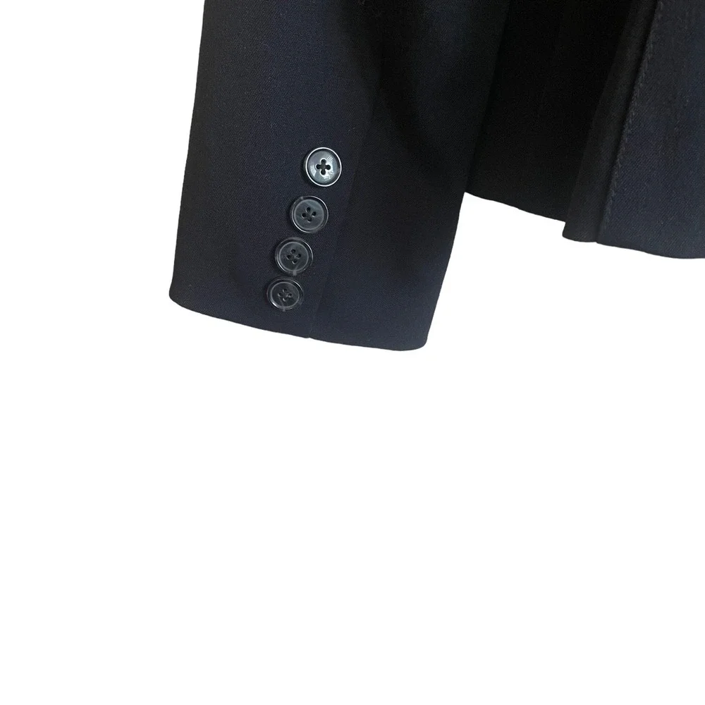 Rafaella Women Tailored Blazer‎ 6 Black Minimalist Career Office Jacket Workwear